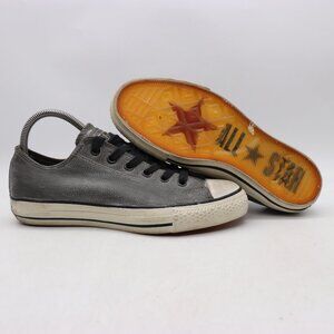 Converse All Star John Varvatos Men's 5.5 Women's 7.5 Waxed Peppled Gray Leather